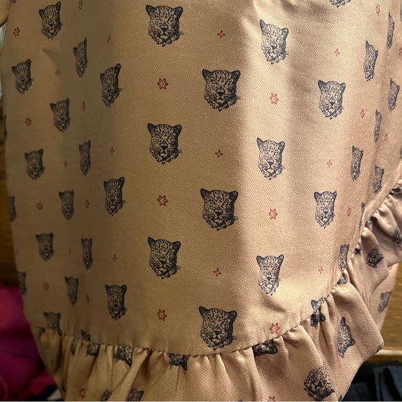 Scotch & Soda Brown Patterned Shirt with Ruffle Detail - Picture 6 of 13